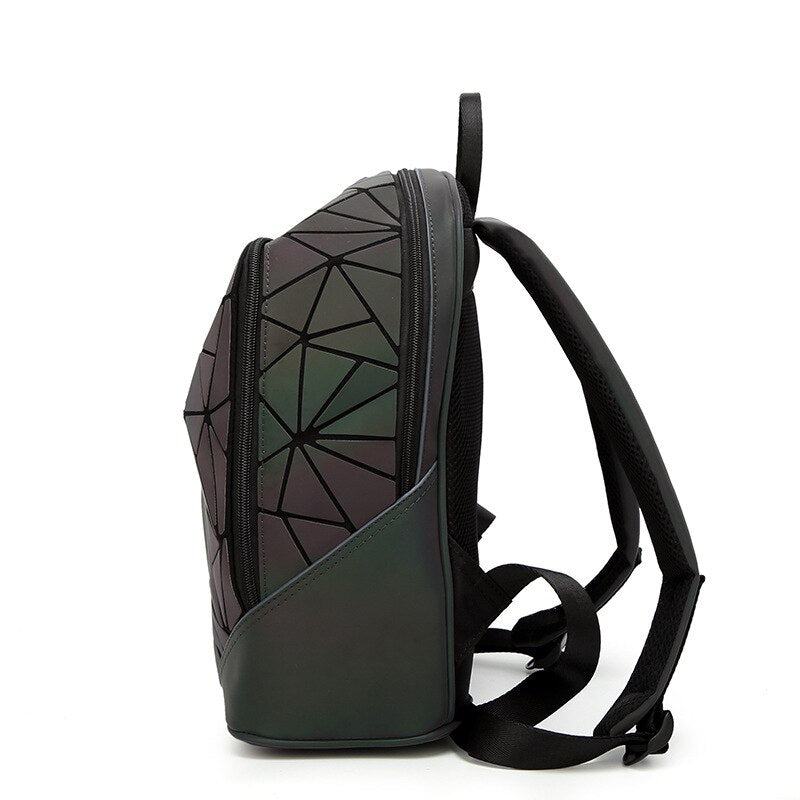 Luminous Irregular Triangle Sequin Backpack - Harajuku Style