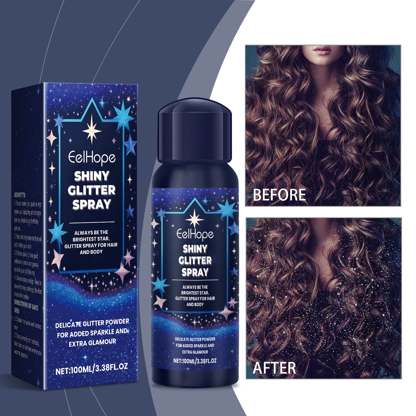 Harajuku Body Glitter Spray – Shine Bright with Style!