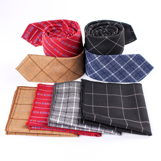 Business Casual Tie Set with Pocket Square