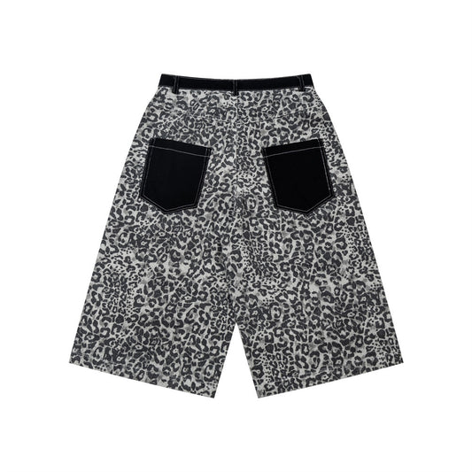 Harajuku Leopard Print Denim Shorts — Bold Harajuku Street Style