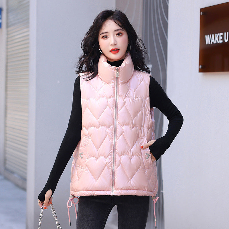 Harajuku Style Down Cotton Waistcoat for Women