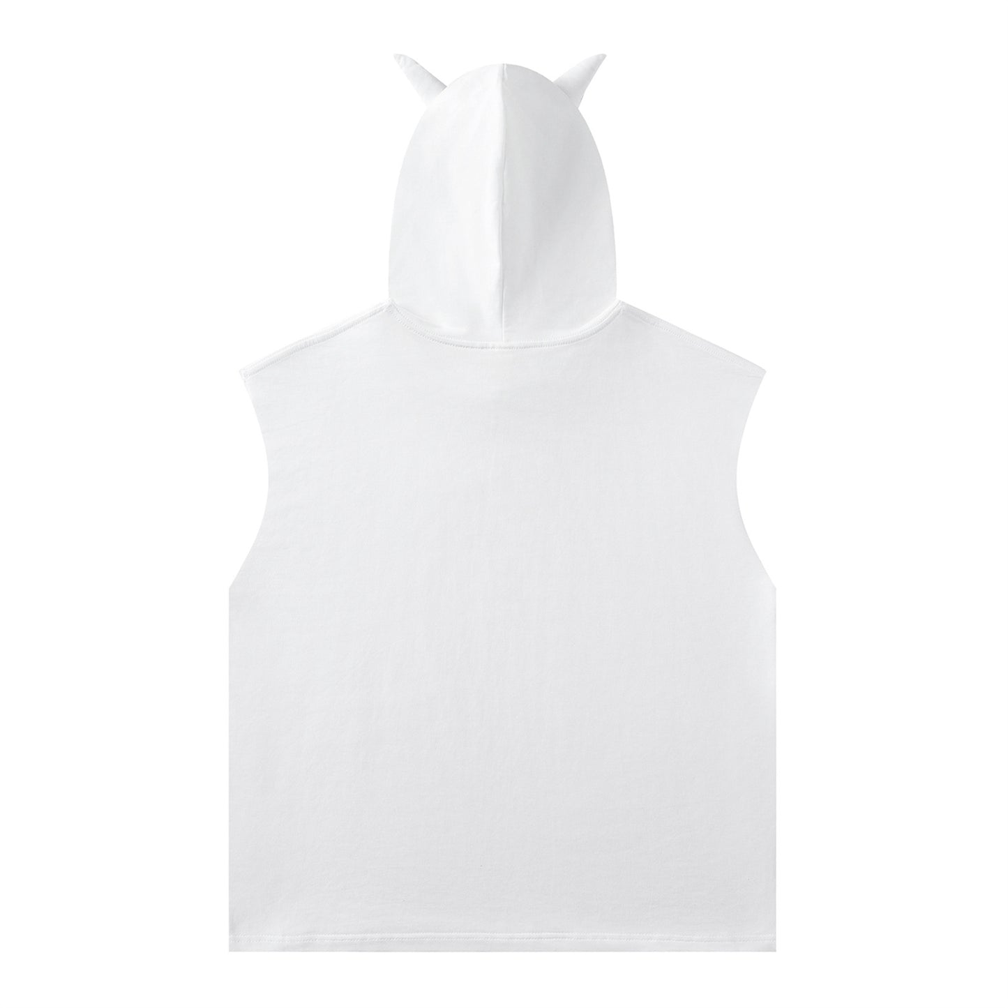 Harajuku-Inspired Water-Washed Sleeveless Hooded T-Shirt Vest
