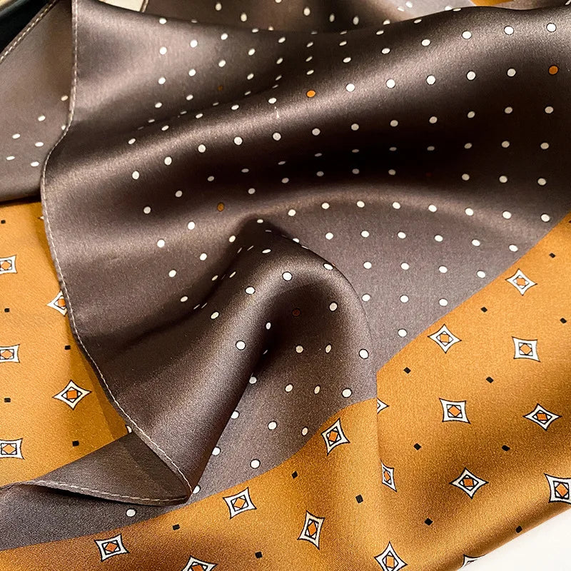 Chic Mulberry Silk Square Scarf - Harajuku Style