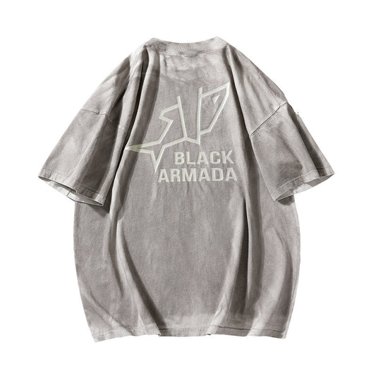 Retro Fluorescent Printed T-Shirt for Men and Women