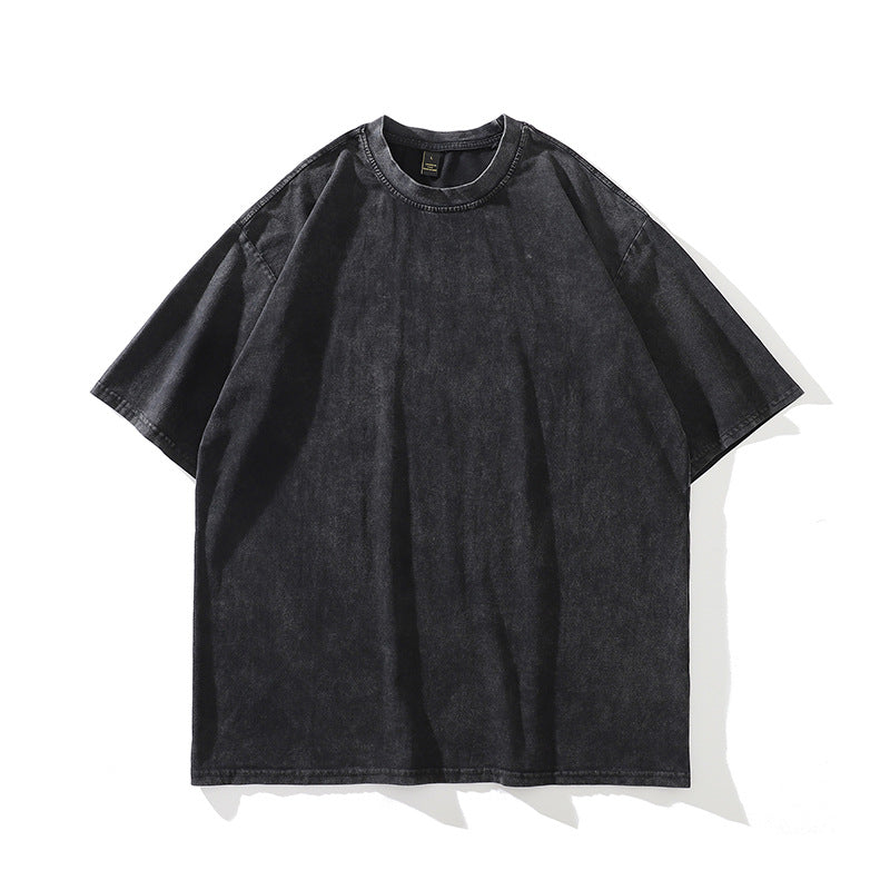 Harajuku Style Printed Heavyweight Cotton Short Sleeve T-Shirt