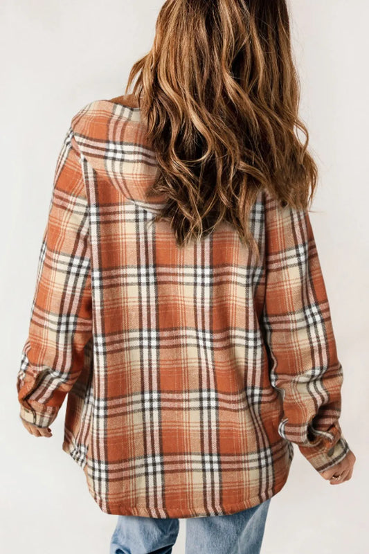 Plaid Button Up Hooded Jacket – Harajuku Style