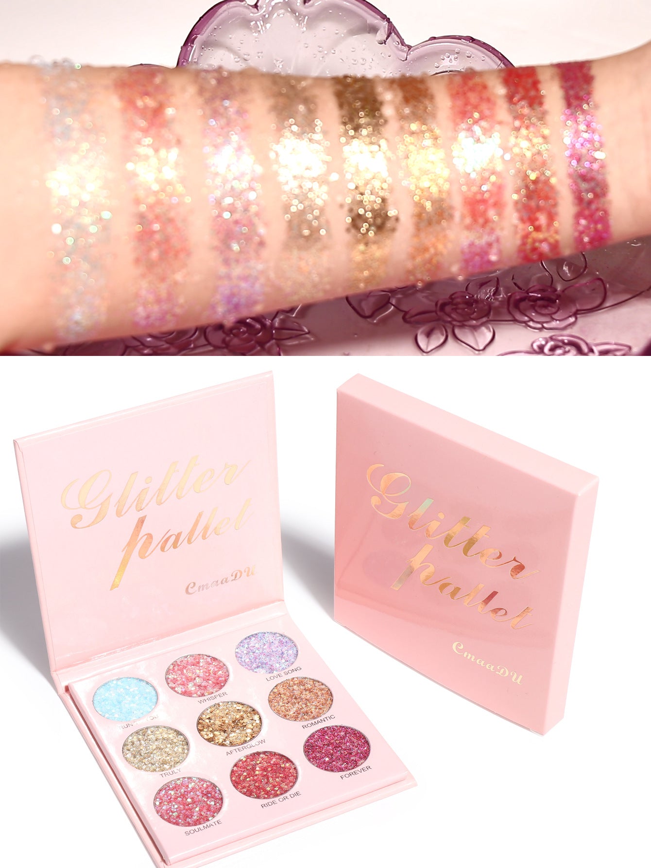 9 Shades of Glitter Eyeshadow - Matte & Metallic