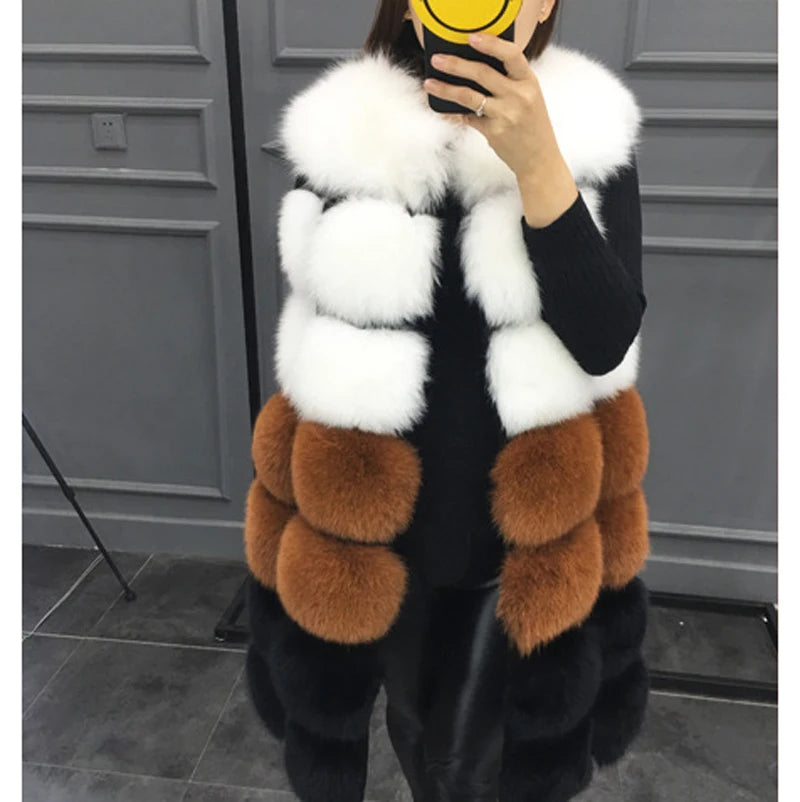 Luxury Faux Fur Vest for Women - Harajuku Style