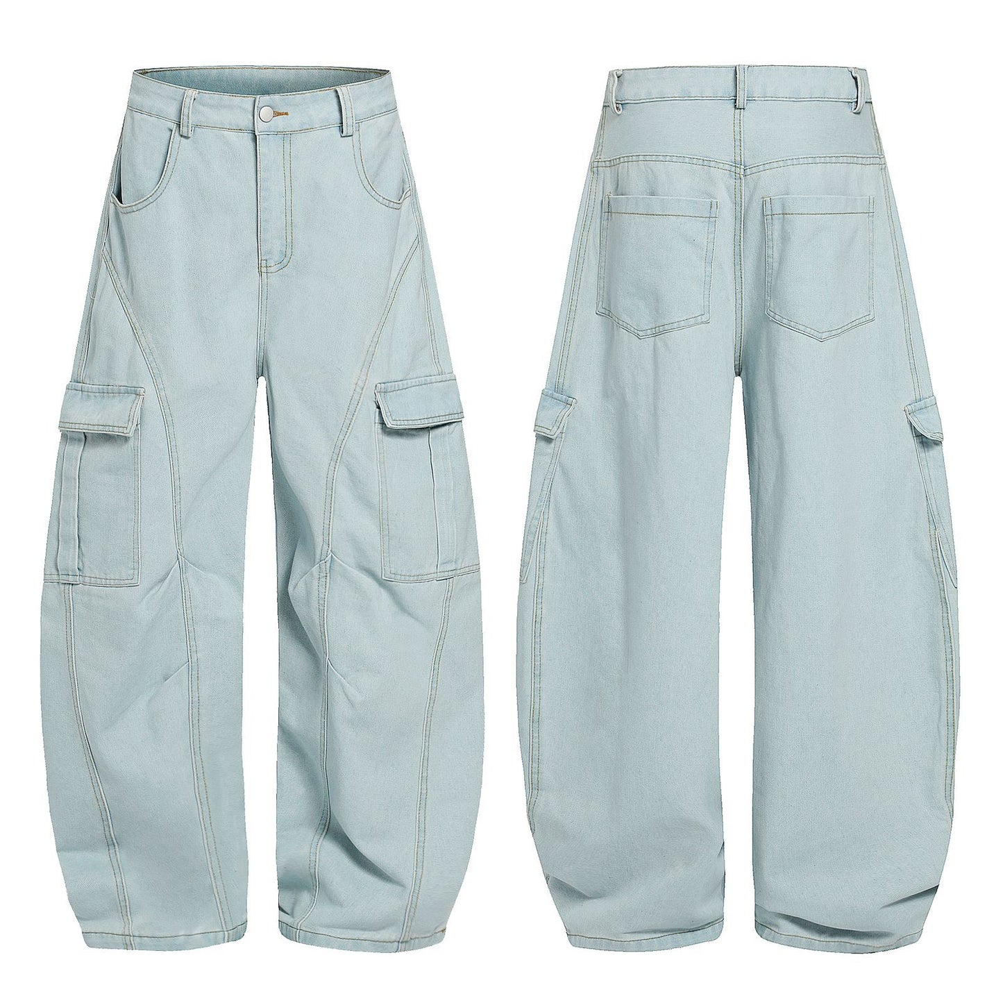 Harajuku Style Multi Pocket Wide Leg Work Pants