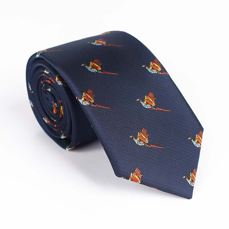 Yarn Dyed Jacquard Bird Multi Color Bow Tie