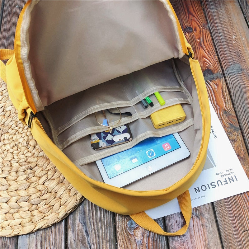Waterproof Nylon Backpack for Women - Harajuku Style