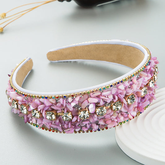 Colorful Crushed Turquoise Diamond Headband