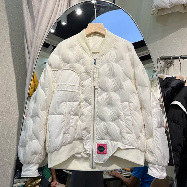 Harajuku Style Casual White Duck Down Jacket