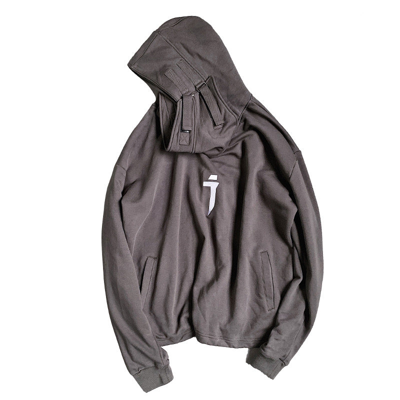 Cyberpunk Fish Mouth Hooded Sweater - Oversized Hip-Hop Jacket