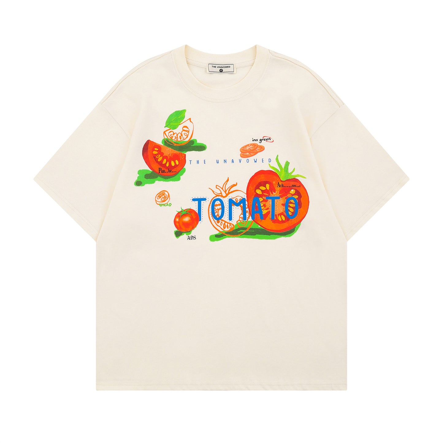 Tomato Print Loose Fit T-Shirt - Harajuku Style