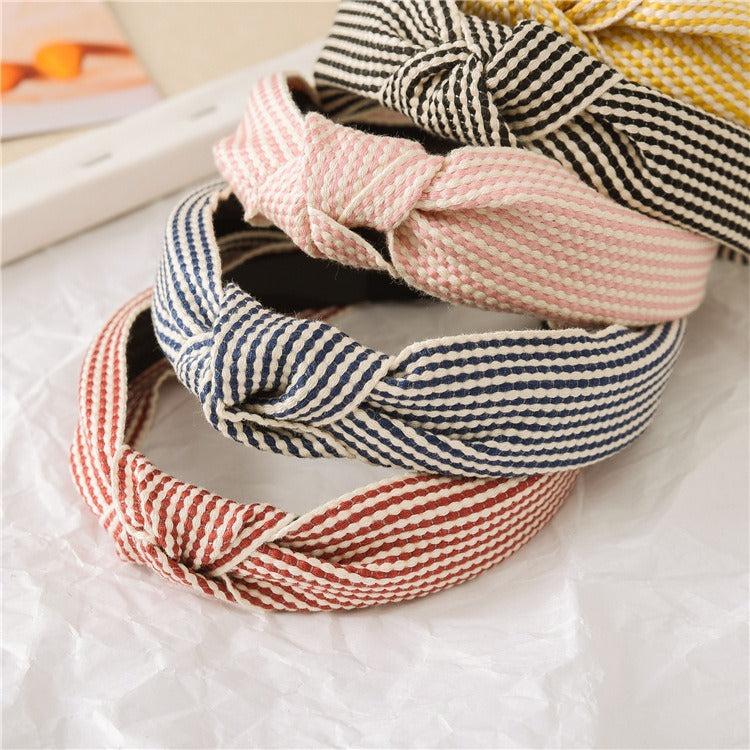 Korean New Simple Cross Grid Hair Hoop