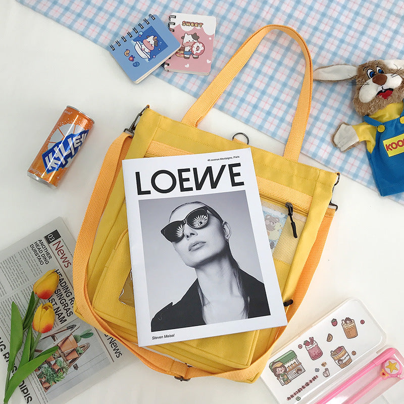 Korean Spring Canvas Rabbit Pendant Backpack
