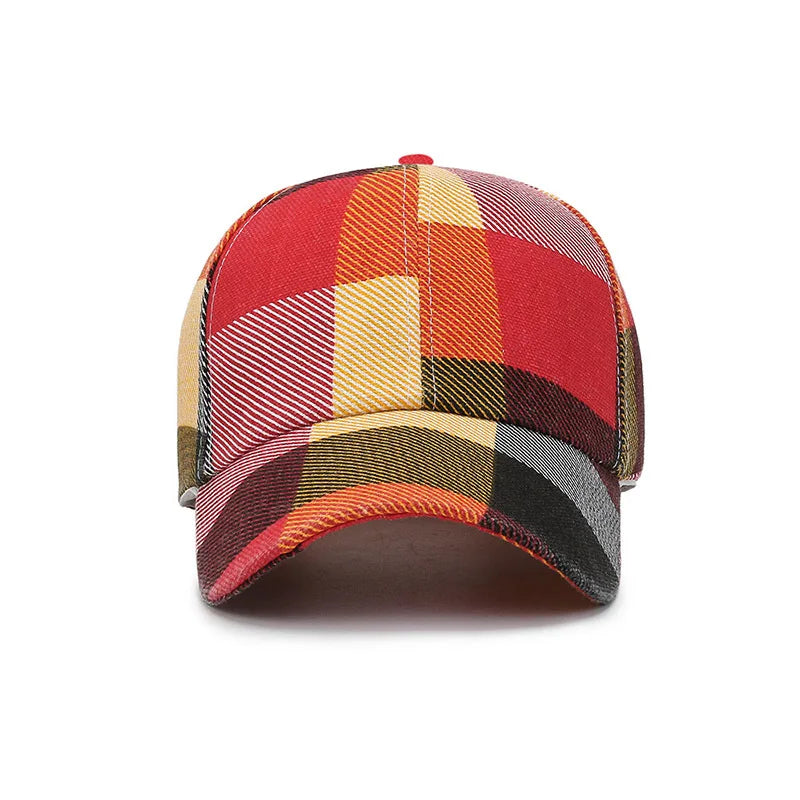 Harajuku Style Large Grid Sun Hat for Men