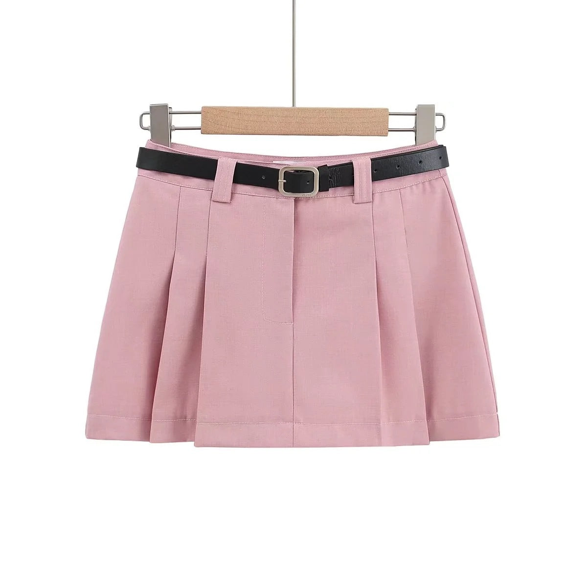 Pleated Short Skirt for Women in Khaki, Pink, and Gray