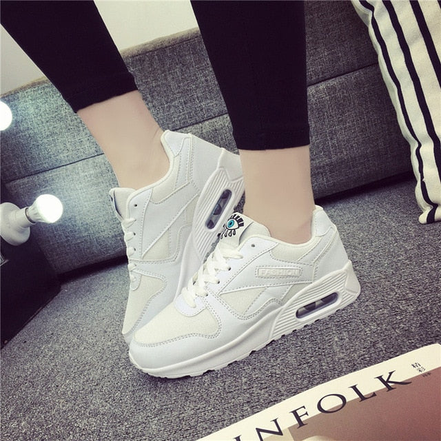 Women’s Breathable Mesh Sport Tennis Shoes - Harajuku Style