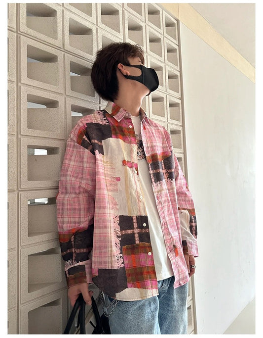 Playful Plaid Loose Casual Top