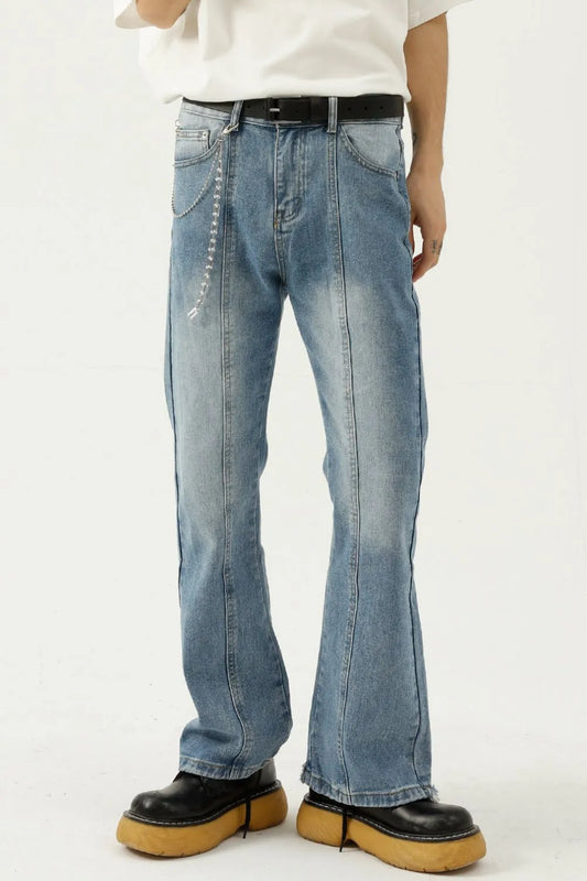 Playful Raw Hem Jeans with Pockets