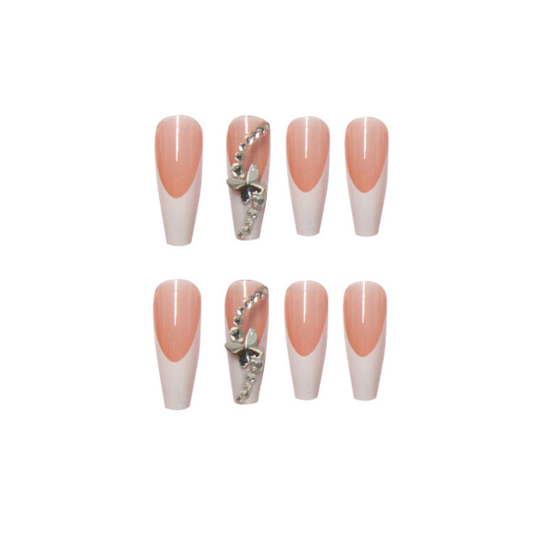 Long Lasting French Ballet Press On Nails - 24 Pieces