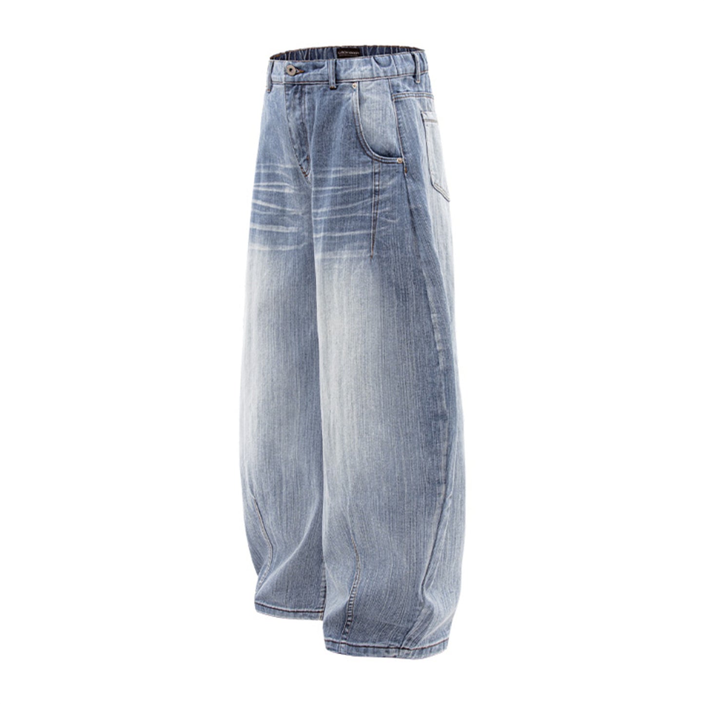 Harajuku Style Washed Wide Leg Tapered Jeans