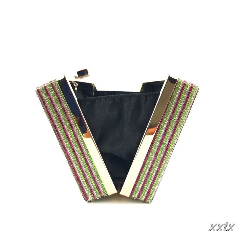 Money Clutch Rhinestone Purse - 10000 Dollars Stack