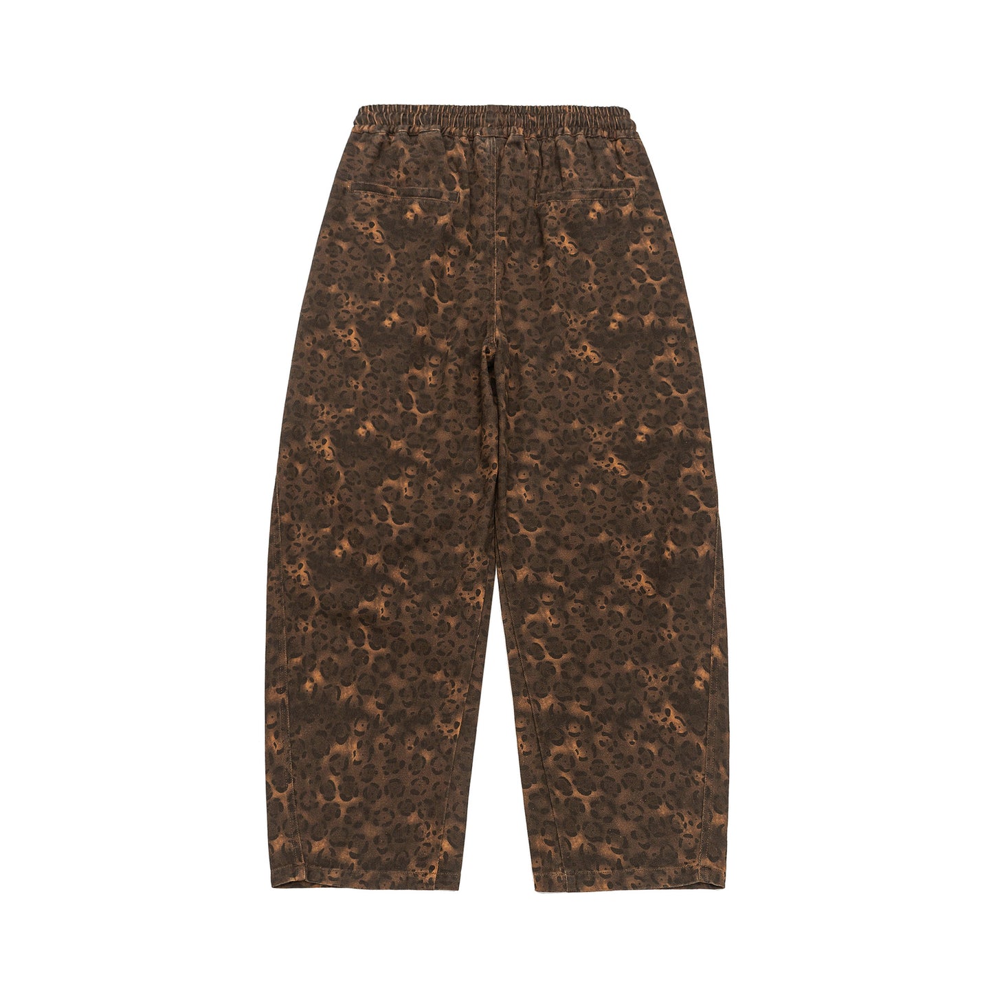 Casual Leopard Print Camouflage Curved Leg Pants for Men
