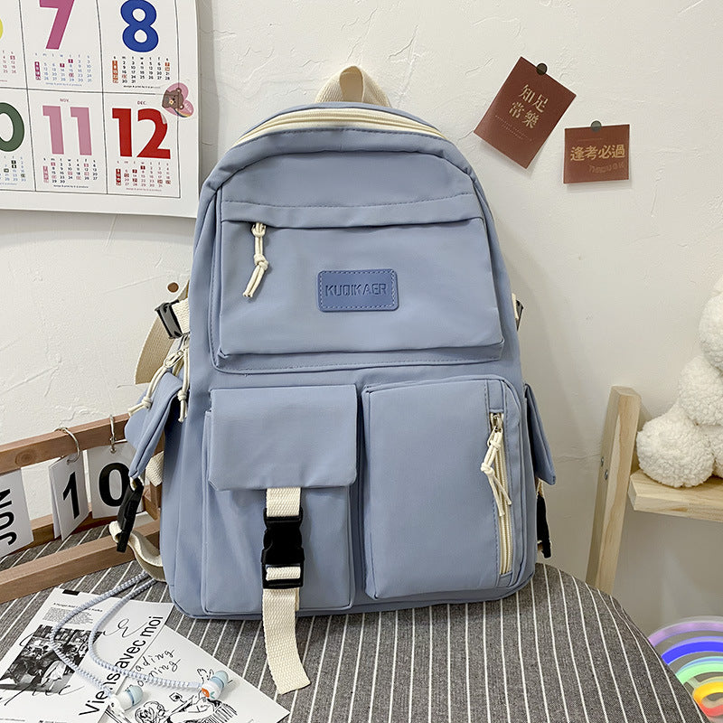 Trendy Harajuku Style Large Capacity Canvas Backpack