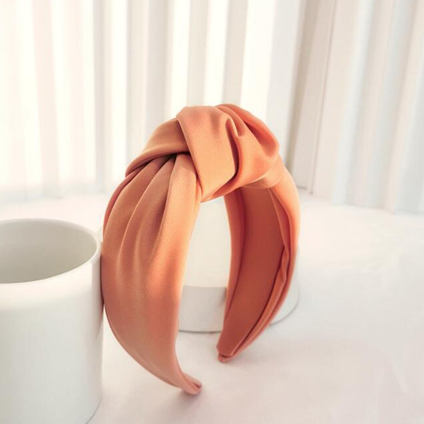 Wide Solid Color Hairband for Women