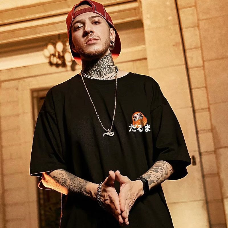 Loose Fit Half Sleeve T-Shirt for Men - Harajuku Style