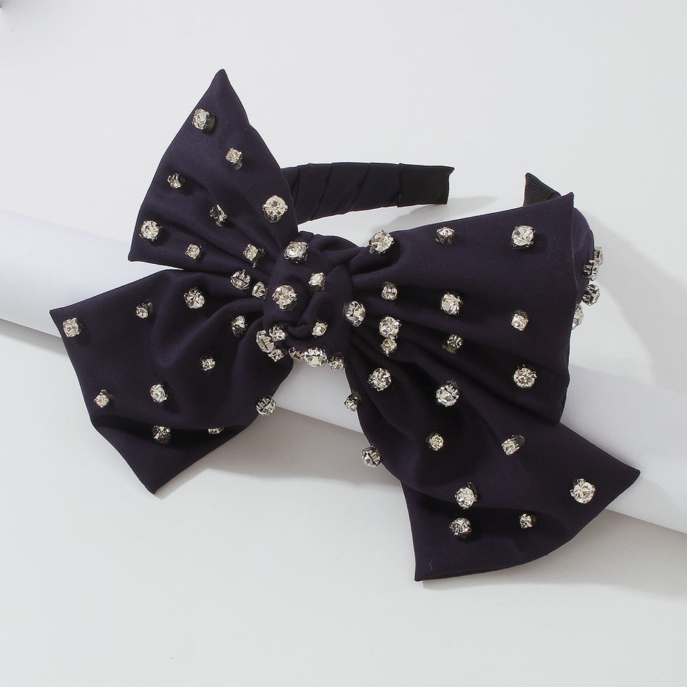 Exaggerated Bow Knot Diamond Headband