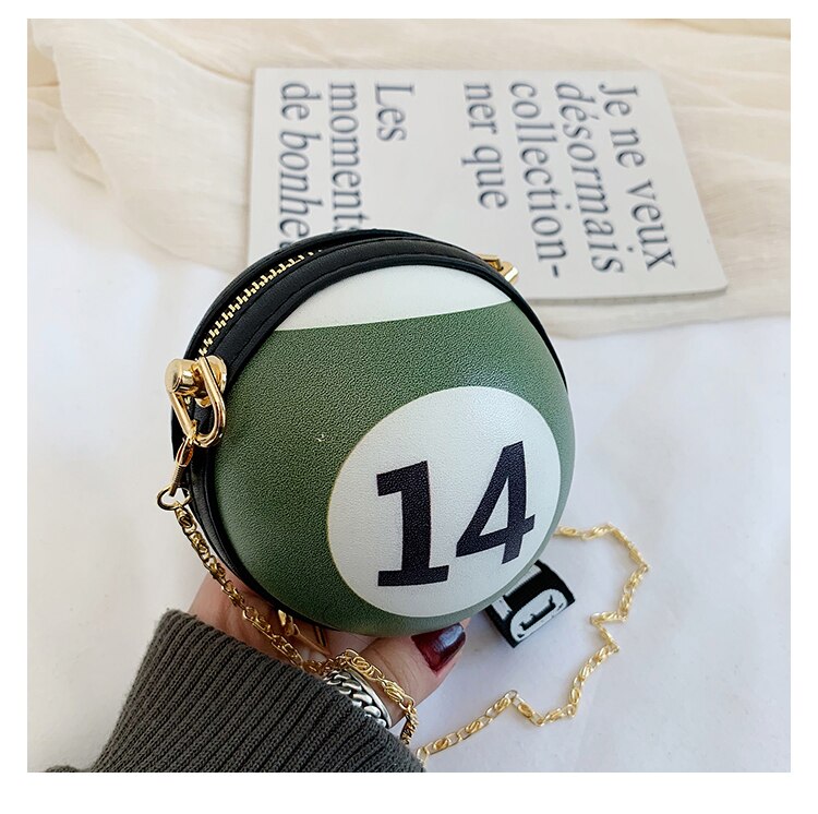 Harajuku Playful Billiard Mini Chain Bag for Girls