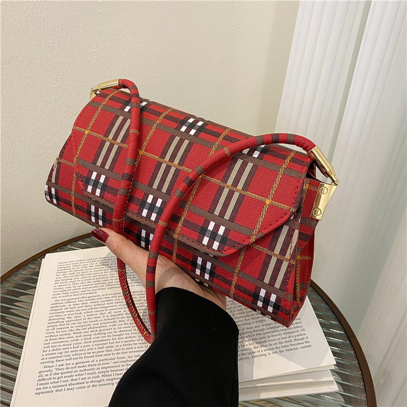 Trendy Harajuku Plaid Armpit Bag for Summer