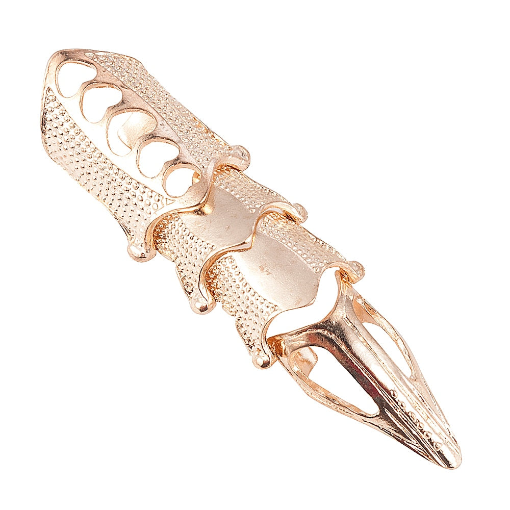 Cool Boys Gothic Rock Armor Knuckle Ring - Harajuku Style