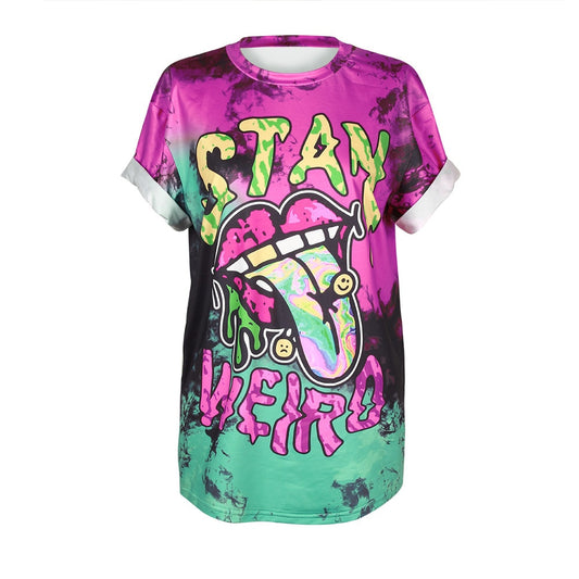 Stay Weird Punk Tee - Harajuku Style Women T-Shirt