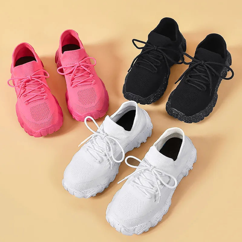 Lace Up Mesh Breathable Athletic Shoes