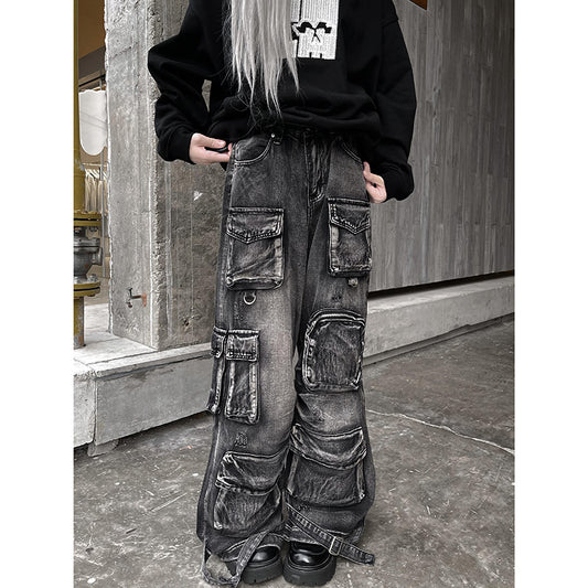 Retro Multi Pocket Workwear Jeans