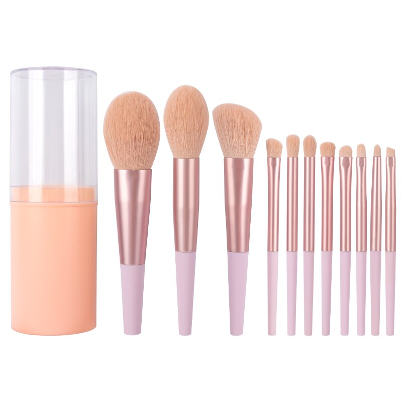 11pcs Harajuku Style Makeup Brush Set - Professional Natural Hair