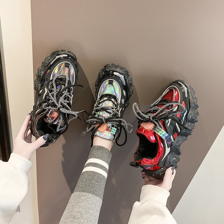Harajuku Style Women's Trendy Thick Sole Sneakers