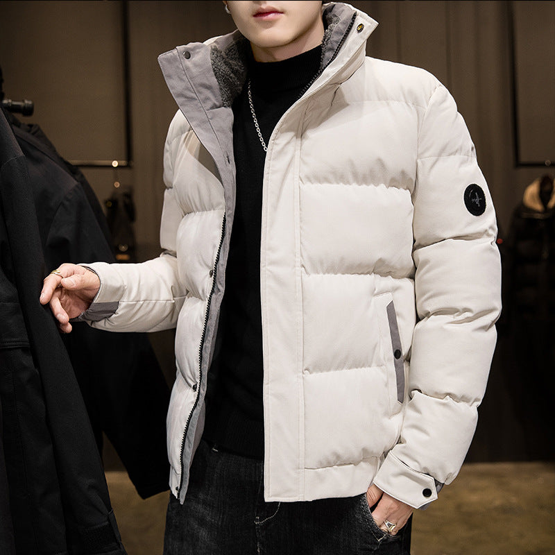 Harajuku Style Men's Down Jacket - Warm & Trendy