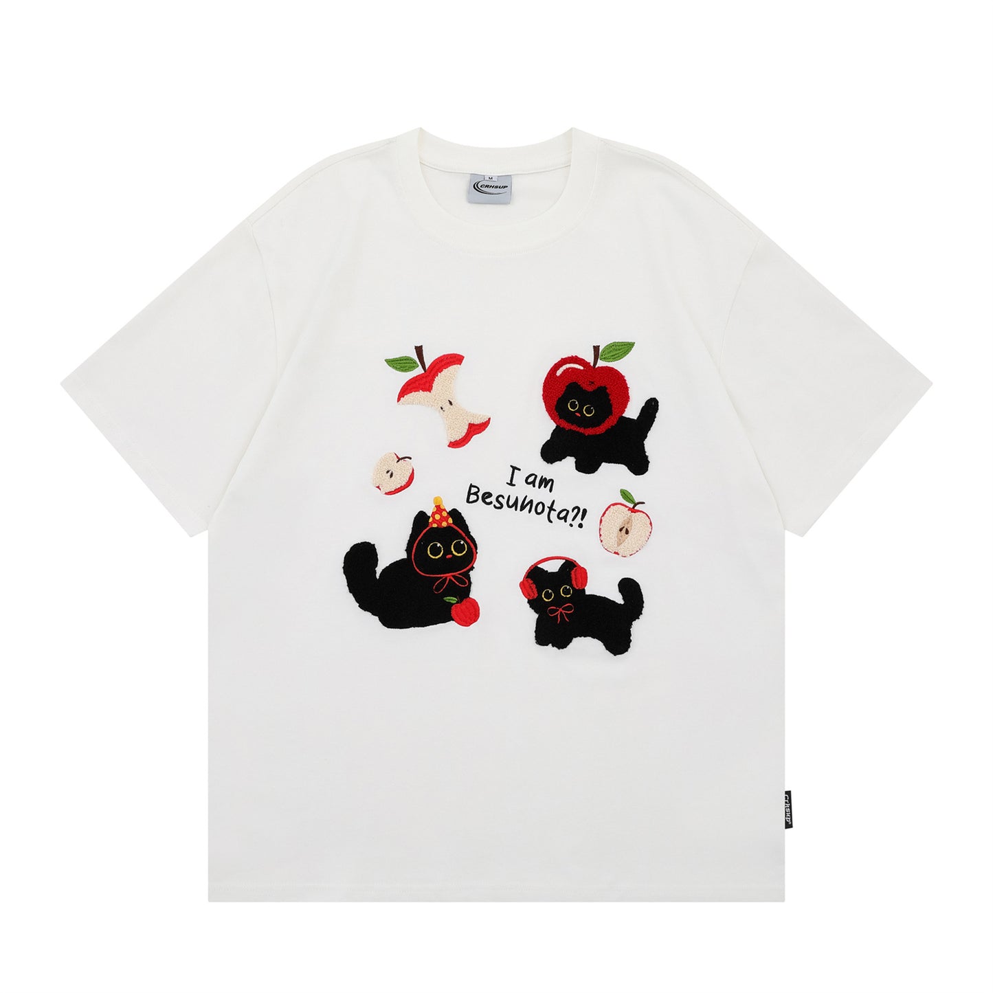 Playful Apple Head Short-Sleeved T-Shirt for Men