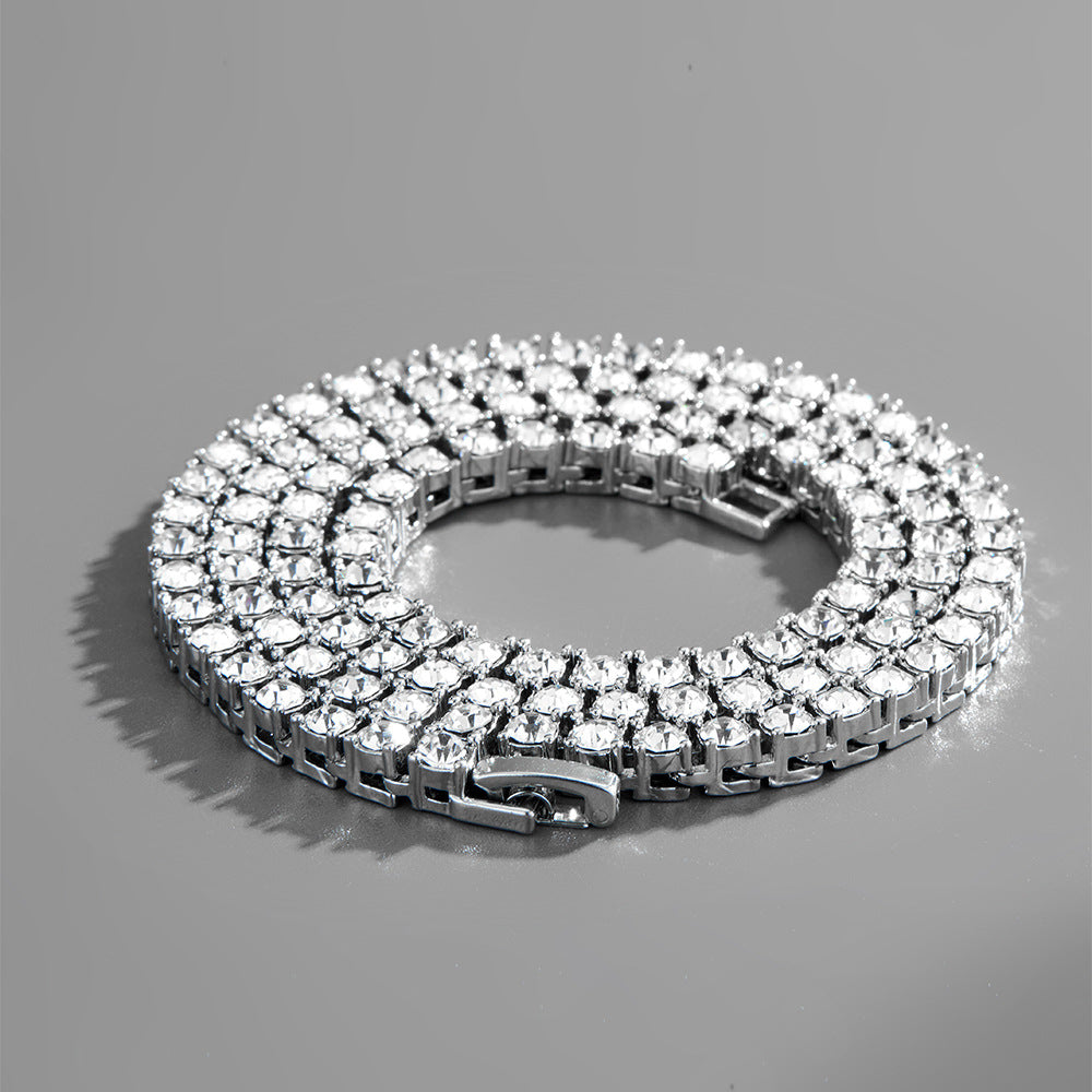 Versatile Rhinestone Tennis Chain Necklace
