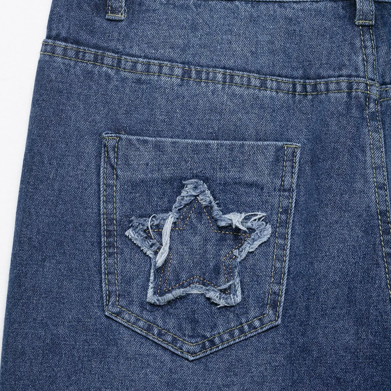 Harajuku Style Women's Studded Embroidered Straight Leg Jeans