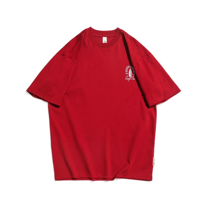 Harajuku Style Letter Embroidery Loose Short Sleeve Shirt
