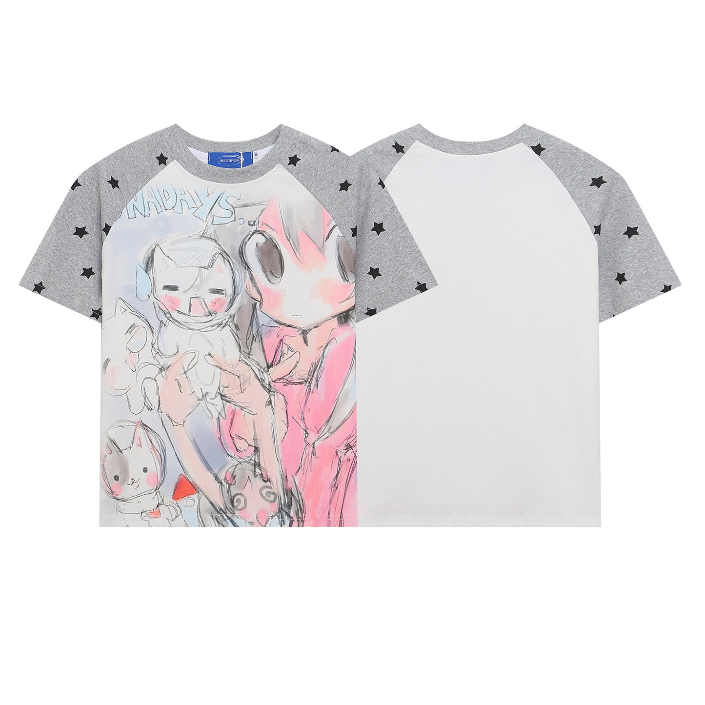 Women's Slim Fit Harajuku Style Grey T-Shirt