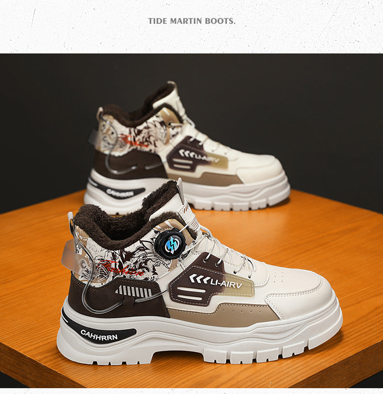 Harajuku Style Boots for Men - Waterproof & Warm