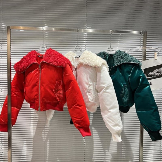 Harajuku Style Fleece Sailor Collar Jacket for Women